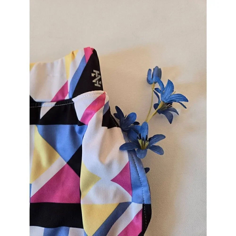 IZOD Womens Golf Geometric Print Performance Stretch Skort Large